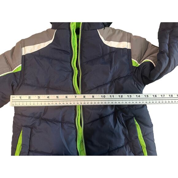 Protection System Boys Bubble Jacket Navy Blue and Green Size 5/6 - Picture 7 of 7